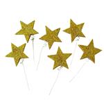 Pinches gibré estrellas doradas 6u